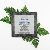 スターオブデイヴィッドブラックグラデーションバー(ユダヤ教の)バル・ミツバースクエア 招待状