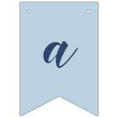 スターオブデービット | かわいいブルーと金ゴールドハッピーハヌカー バンティングフラッグ (第3の旗)