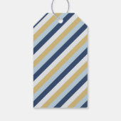 スターオブデービット |かわいいブルーと金ゴールドハヌカー ギフトタグ (裏面)