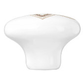 スターオブデービット |エレガント金ゴールドと白モダン セラミックノブ (側面)