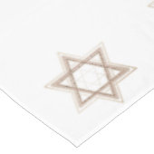 スターオブデービット |エレガント金ゴールドと白モダン テーブルクロス (アングル)