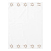 スターオブデービット |エレガント金ゴールドと白モダン テーブルクロス (正面)