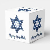 スターオブデービット |クラシックブルーモダンハッピーハヌカー フェイバーボックス (裏面サイド)