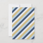 スターオブデービット | ブルー&金ゴールドハヌッカディナー 招待状 (裏面)