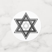 スターオブデービット |白シンプル黒ユダヤ人 コンフェッティ (スモール正面)