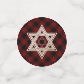 スターオブデービット | 素朴バッファロー赤と黒の格子縞 コンフェッティ (スモール正面)