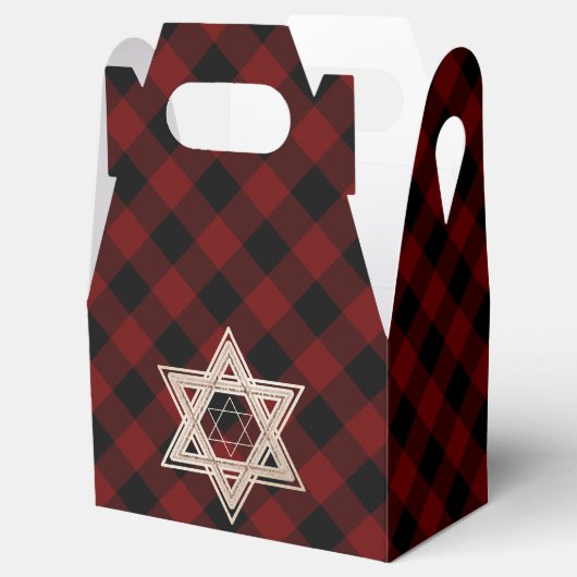 スターオブデービット | 素朴バッファロー赤と黒の格子縞 フェイバーボックス (オープン)