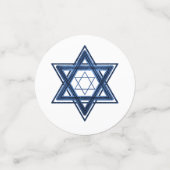 スターオブデービット |青クラシックミニマモダンリスト コンフェッティ (スモール正面)