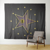 スターオブフェイム誕生日バックドランドバナー金ゴールドパック タペストリー (インサイチュ(横))