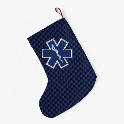 スターオブライフ救急医療隊員救急医療Sデコール スモールクリスマスストッキング (裏面 (吊り時))