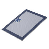 スターオブライフ救急医療隊員EMSオンブルーカーボンファイバー ノートパッド (アングル)