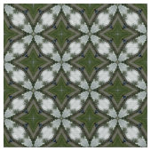 スターオリーブ緑の模様の表裏地 ファブリック (クローズアップ)