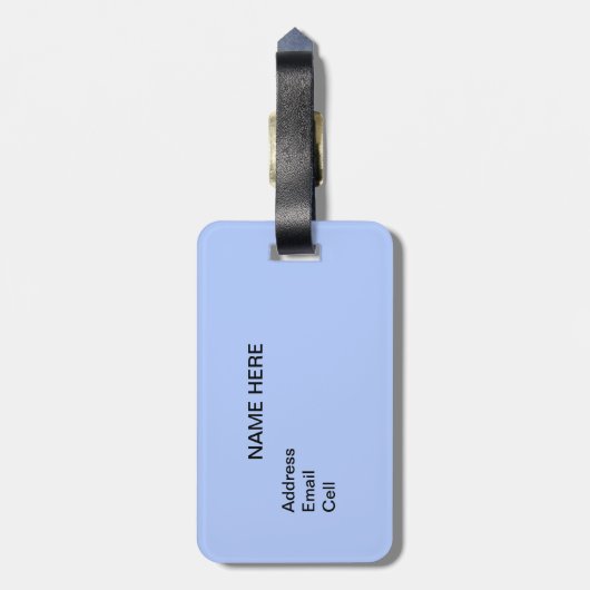 スターオンネイビーブルーミルキーウェイ銀河系 ラゲッジタグ (裏面縦)