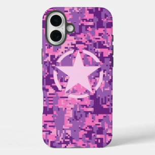 スターオンホッガーリートピンク迷彩柄 iPhone 16 PLUSケース