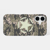 スターオンマウンテンズ迷彩柄パターン iPhone 16ケース (裏面横)