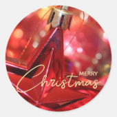 スターオーナメントクリスマススモール ラウンドシール (正面)