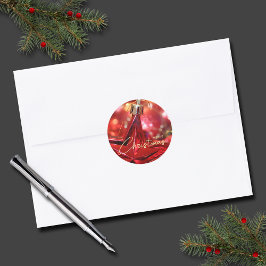 スターオーナメントクリスマススモール ラウンドシール