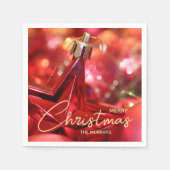 スターオーナメントクリスマス スタンダードカクテルナプキン (正面)