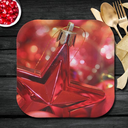 スターオーナメントクリスマス ペーパープレート