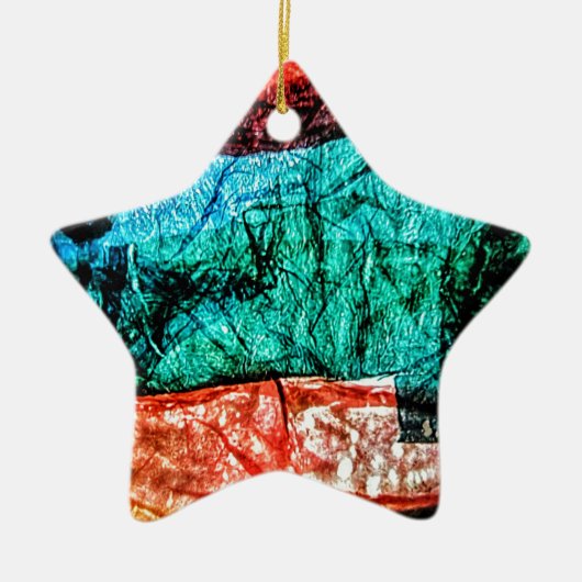 スターオーナメント再生プラスチック写真プリント セラミックオーナメント (正面)