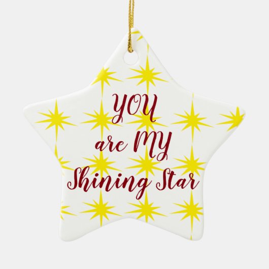 スターオーナメント****お前が輝く俺のスター***** セラミックオーナメント (正面)