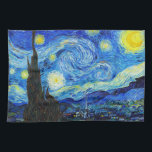 スターカッコいいリーナイトビンセント・ファン・ゴッホ絵画 キッチンタオル<br><div class="desc">Starry Night by Vincent Van Gogh paintingの古いマスターカッコいい最高傑作アートが印象派の痛みの飽和色の美しい美しい高解像の風景の風景アートのポストの装飾を再考素晴らしした</div>