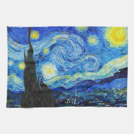 スターカッコいいリーナイトビンセント・ファン・ゴッホ絵画 キッチンタオル