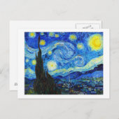 スターカッコいいリーナイトビンセント・ファン・ゴッホ絵画 ポストカード (正面/裏面)