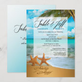 スターカップル 擬似ヴェラムオーバーレイウェディング 招待状 (正面/裏面)