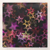 スターカラフルズが踊る ガラスコースター (正面)