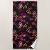 スターカラフルズが踊る ビーチタオル (正面)