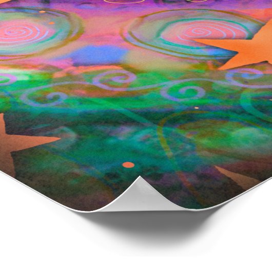 スターカラフルズインスパイアの右の物引用文学校 ポスター (角)