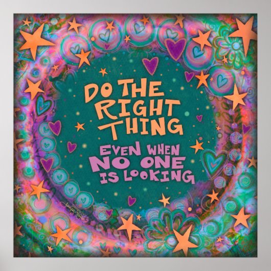 スターカラフルズインスパイアの右の物引用文学校 ポスター (正面)