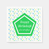 スターカラフルズ少年たち第3誕生日 スタンダードカクテルナプキン (正面)