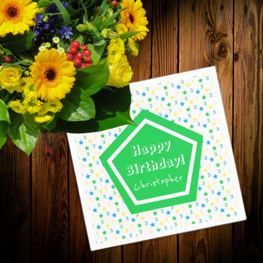 スターカラフルズ少年たち第3誕生日 スタンダードカクテルナプキン