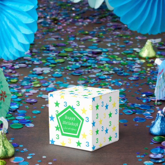 スターカラフルズ少年たち第3誕生日 フェイバーボックス (パーティー)