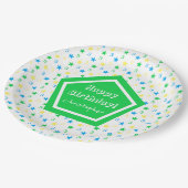 スターカラフルズ少年たち第3誕生日 ペーパープレート (アングル)