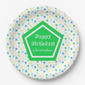 スターカラフルズ少年たち第3誕生日 ペーパープレート (正面)