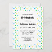 スターカラフルズ少年たち第3誕生日 招待状 (正面)