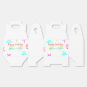 スターカラフルハッピーバースデー追加ネーム文字シンプル フェイバーボックス (見開き)