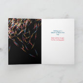 スターカラフルライツスワール誕生日カード カード (内部)