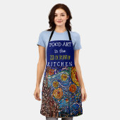 スターカラフルリーナイトイラストレーション エプロン (着用した状態)