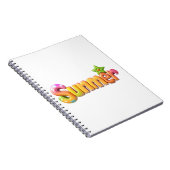スターカラフル付き夏文字 ノートブック (右側)