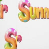 スターカラフル付き夏文字 壁紙 (縫い目)