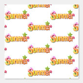 スターカラフル付き夏文字 壁紙 (正面)