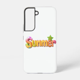 スターカラフル付き夏文字 SAMSUNG GALAXY S22ケース
