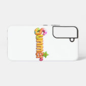 スターカラフル付き夏文字 SAMSUNG GALAXYケース (裏面横)