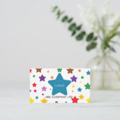 スターカラフル教育ユニーク名刺 名刺 (スタンド正面)