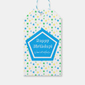 スターカラフル・ボーイズ4th誕生日 ギフトタグ (正面)