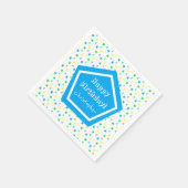 スターカラフル・ボーイズ4th誕生日 スタンダードカクテルナプキン (角)